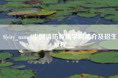 江苏中国消防救援学院简介及招生章程