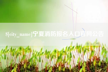 江苏宁夏消防报名入口官网公告