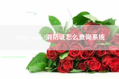 江苏消防证怎么查询系统