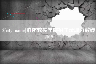 江苏消防救援学院招生录取分数线2019