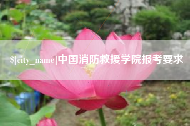 江苏中国消防救援学院报考要求