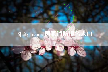 江苏国家消防报名入口