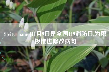 江苏11月9日是全国119消防日,为积极推进修改病句