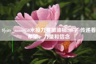 江苏50米接力赛加油稿200字-传递着希望、力量和信念