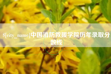 江苏中国消防救援学院历年录取分数线