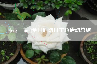 江苏全国消防日主题活动总结