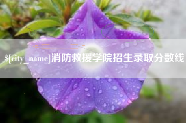 江苏消防救援学院招生录取分数线