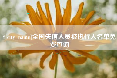 江苏全国失信人员被执行人名单免费查询