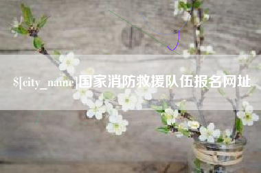 江苏国家消防救援队伍报名网址