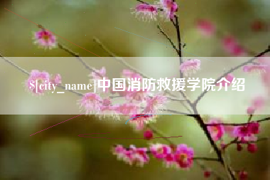 江苏中国消防救援学院介绍