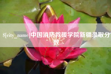 江苏中国消防救援学院新疆录取分数