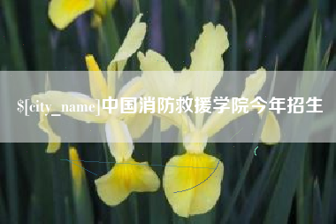 江苏中国消防救援学院今年招生