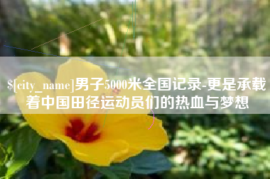 江苏男子5000米全国记录-更是承载着中国田径运动员们的热血与梦想
