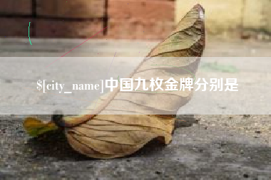 江苏中国九枚金牌分别是