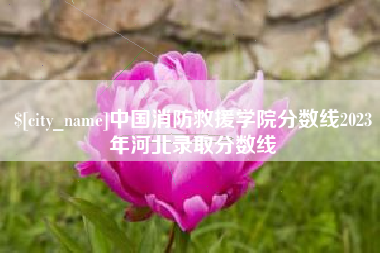 江苏中国消防救援学院分数线2023年河北录取分数线