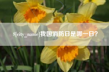 江苏我国消防日是哪一日？