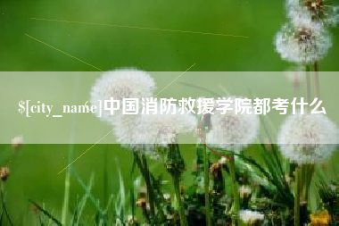 江苏中国消防救援学院都考什么