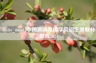 江苏中国消防救援学院招生录取分数线2021