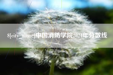 江苏中国消防学院2024年分数线