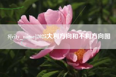 江苏2025大利方向和不利方向图