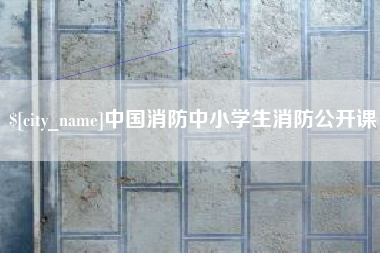 江苏中国消防中小学生消防公开课