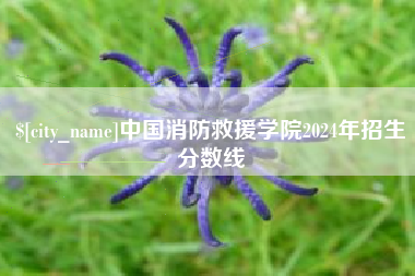 江苏中国消防救援学院2024年招生分数线