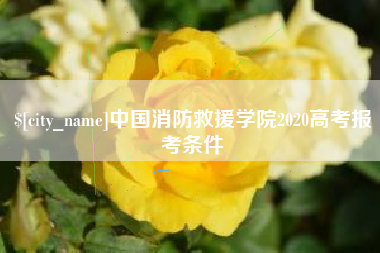 江苏中国消防救援学院2020高考报考条件