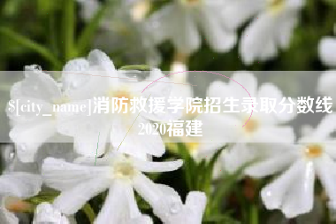 江苏消防救援学院招生录取分数线2020福建