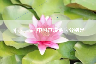 江苏中国六块金牌分别是